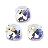 K9 Glass, Imitation Czech Rhinestone, Suqare, Moonlight, 6x6x3mm(GLAA-H034-04B-001MO)