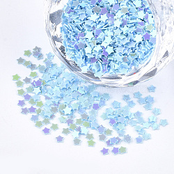 Shining Nail Art Glitter, Manicure Sequins, DIY Sparkly Paillette Tips Nail, Star, Light Blue, 2.5x2.5x0.3mm(MRMJ-T017-04F)