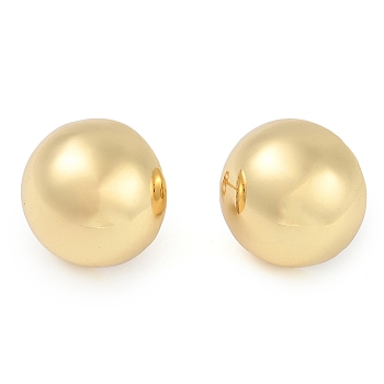 Rack Plating Half Round Brass Stud Earrings for Women, Long-Lasting Plated, Lead Free & Cadmium Free, Real 18K Gold Plated, 18mm