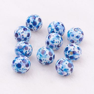 Spray Painted Resin Beads(GLAA-F049-A)-2