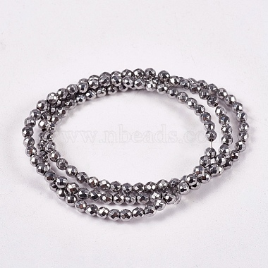 Electroplate Non-magnetic Synthetic Hematite Beads Strands(G-J169B-3mm-02)-2