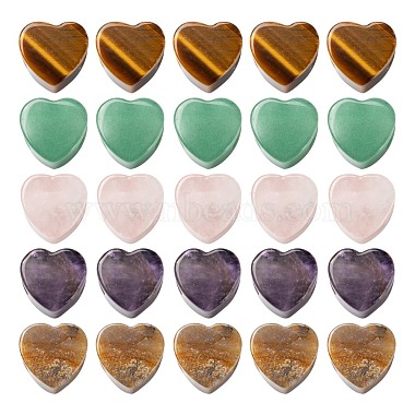 Heart Mixed Stone European Beads
