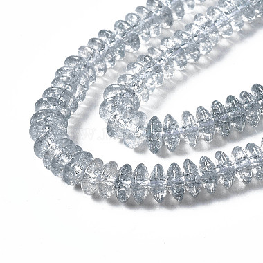 Slate Blue Rondelle Glass Beads
