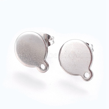 Stainless Steel Color Stainless Steel Stud Earrings