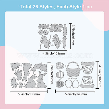 Easter Egg Rabbit Chick Carbon Steel Cutting Dies Stencils(DIY-WH0309-1652)-6