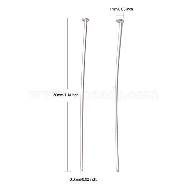 304 Stainless Steel Flat Head Pins(STAS-E023-0.6x30mm)-5