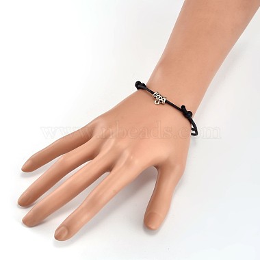 Adjustable Waxed Cotton Cord Bracelets(BJEW-JB02163)-3