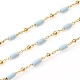 3.28 pieds chaînes de perles turquoises naturelles faites à la main(X-CHC-E021-01F)-1