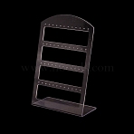 Plastic Earring Displays, Rectangle, Clear, 6x12.5x18.5cm, Hole: 1.6mm(EDIS-WH0029-10A)