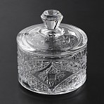 Glass Candy Jar, Clear, 67.5x73mm(AJEW-WH20120-54C)