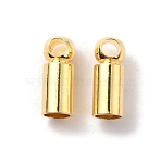 Brass Cord End, for Round Cord, Golden, 8x3.5mm, Hole: 1.6mm, Inner Diameter: 3mm(KK-TAC0006-04G-04)