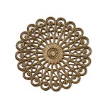 Tibetan Style Brass Filigree Joiners Links, Flat Round, Antique Bronze, 38x0.5mm(FIND-TAC0002-037AB)