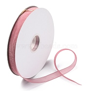 Organza Ribbons, Chiffon Satin Ribbon, for Gift Wrapping, Valentine's Day, Wedding, Birthday Party Decorate, Light Coral, 3/4 inch(20mm), about  200 yards/roll(182.88m/roll)(ORIB-G010-01B)