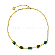 Ion Plating(IP) 304 Stainless Steel Resin Necklaces, Real 18K Gold Plated, 16.77 inch(42.6cm)(NJEW-R265-03G)