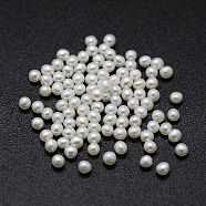 Natural Cultured Freshwater Pearl Beads, No Hole/Undrilled, Round, White, 1.8~2mm(PEAR-K004-47F)