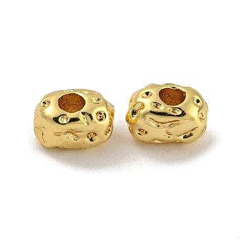 Brass Beads, Potato, Real 18K Gold Plated, 3.5x6x3mm, Hole: 1.8mm