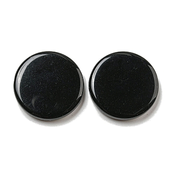 Opaque Acrylic Beads, Flat Round, Black, 24.5x5mm, Hole: 2.5mm