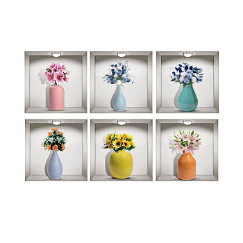 PVC Wall Stickers, Wall Decoration, Vase, 950x330mm, 2 sheets/set