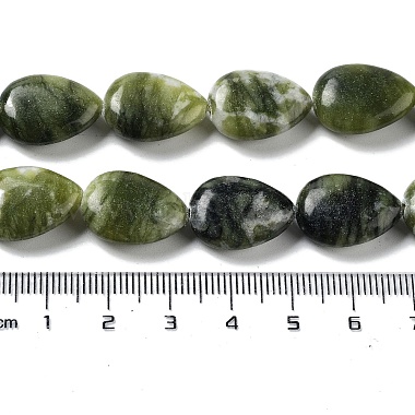 Natural Teardrop Xinyi Jade/Chinese Southern Jade Beads Strands(G-L242-23)-5