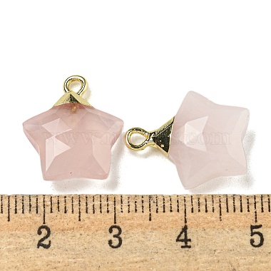 Natural Rose Quartz Pendants(G-P540-01G-05)-3