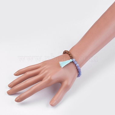 Natural Quartz(Dyed) Stretch Bracelets(BJEW-JB03952-06)-3