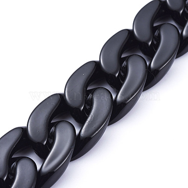Black Acrylic Curb Chains Chain