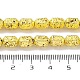 brins de perles de pierre de lave naturelle galvanisées(G-H303-A10-G02)-4