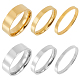 2 Sets 2 Colors 304 Stainless Steel Plain Band Rings Set for Women(RJEW-AN0001-20)-1