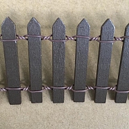Miniature Fairy Garden Fence, DIY Natural Wood Picket Fence Mini Ornament for Dollhouse, Slate Gray, 890x50x4.5mm(DIY-WH0223-64H)