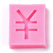 Food Grade Silicone Molds, Fondant Molds, For DIY Cake Decoration, Chocolate, Candy, UV Resin & Epoxy Resin Jewelry Making, Symbol, Deep Pink, 56x45x10.5mm, Inner Diameter: 41x27mm(DIY-L026-132)