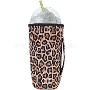 Gorgecraft 1Pc Neoprene Cup Sleeve, Insulated Reusable Coffee & Tea Cup Sleeves, Leopard Pattern, 200x145x30mm, 30oz(AJEW-GF0004-32D)