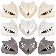 6Pcs 3 Colors Iron Toe Cap Covers, Toe Protectors, for Pointed Toe High-Heeled Shoes, Cat Head Shape, Mixed Color, 32x37.5x24.5mm, Hole: 3mm, 2pcs/color(FIND-GF0003-86)