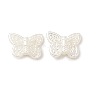 ABS Imitation Pearl Beads, Butterfly, Ghost White, 11x14x3.5mm, Hole: 1.8mm(OACR-Q194-04)