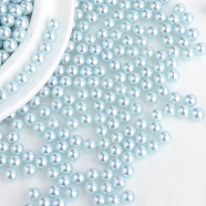 Imitation Pearl Acrylic Beads, No Hole, Round, Aqua, 6mm, about 5000pcs/bag(OACR-S011-6mm-Z12)