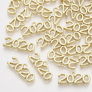 Alloy Pendants, New Year 2020, Light Gold, 9x23x3mm, Hole: 1.8mm(PALLOY-T067-79LG)