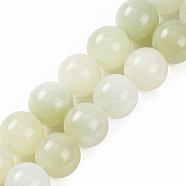 Natural New Jade Beads Strands, Round, 12mm, Hole: 1.6mm, about 33pcs/strand, 15.43''(39.2cm)(G-G138-A02-03)