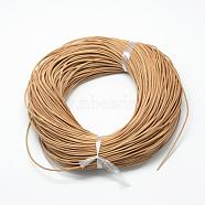 Spray Painted Cowhide Leather Cords, Peru, 2.0mm, about 100yards/bundle(300 feet/bundle)(WL-R001-2.0mm-05)