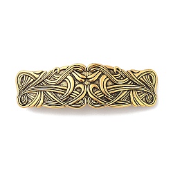 Vintage Viking Knot Alloy Hair Barrettes, Hair Accessories for Women & Girls, Antique Golden, 84.5x27x10.5mm(AJEW-K048-01AG)