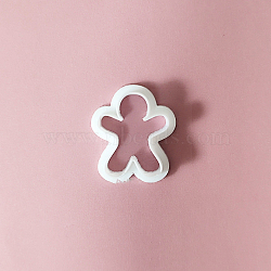 Plastic Plasticine Tools, Clay Cutters, Modeling Tools, WhiteSmoke, Gingerbread Man, 3.2x2.65cm(FIND-PW0021-35B)