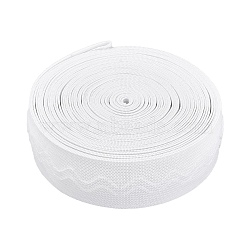 Polyester Non-Slip Silicone Elastic Gripper Band, for Garment Sewing Project, White, 30x1mm, about 8yards/roll(SRIB-WH0006-22B-02)