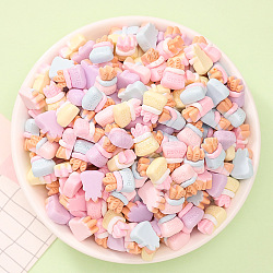 Opaque Reisn Decoden Cabochons, Mixed Color, Toast, Food, 13x10x6mm(RESI-K027-33I)