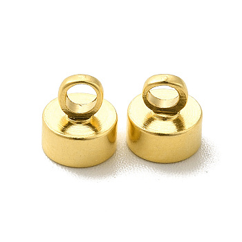 Brass Pendant Bails, Cadmium Free & Lead Free, Long-Lasting Plated, Flat Round, Real 24K Gold Plated, 5x5mm, Hole: 2mm