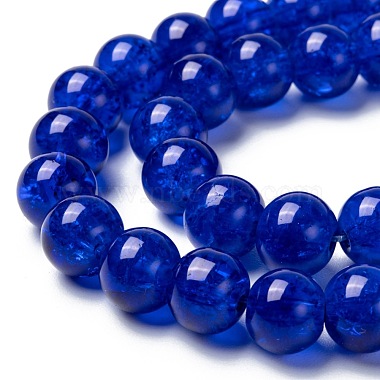 Spray Painted Crackle Glass Beads Strands(CCG-Q001-8mm-14)-3