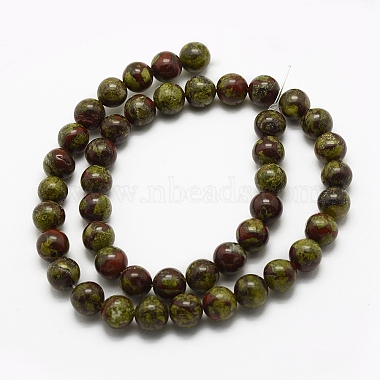 Natural Dragon Blood Beads Strands(G-G735-34-10mm)-2