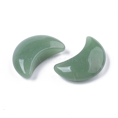 Форма луны натуральный зеленый авантюрин лечебный кристалл карманные пальмовые камни(G-T132-001C)-2