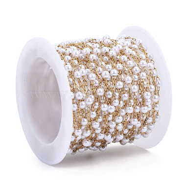 Chaînes de perles rondes en plastique ABS(CHS-N003-16)-2