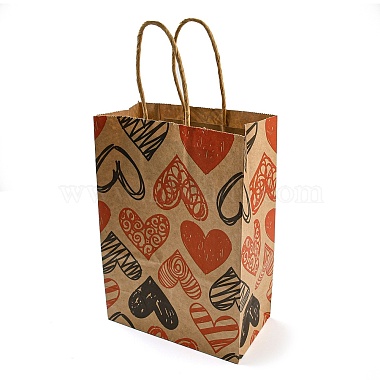 Valentine's Day Rectangle Paper Gift Bags(ABAG-C006-01D)-3