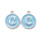 Platinum Plated Alloy Enamel Charms(X-ENAM-S118-04C-P)-1