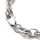 Ion Plating(IP) 304 Stainless Steel Oval Link Chain Bracelets(BJEW-D030-11A-P)-3