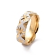 Two Tone 201 Stainless Steel Hexagon with Star Finger Ring for Women(RJEW-I089-37GP)-1
